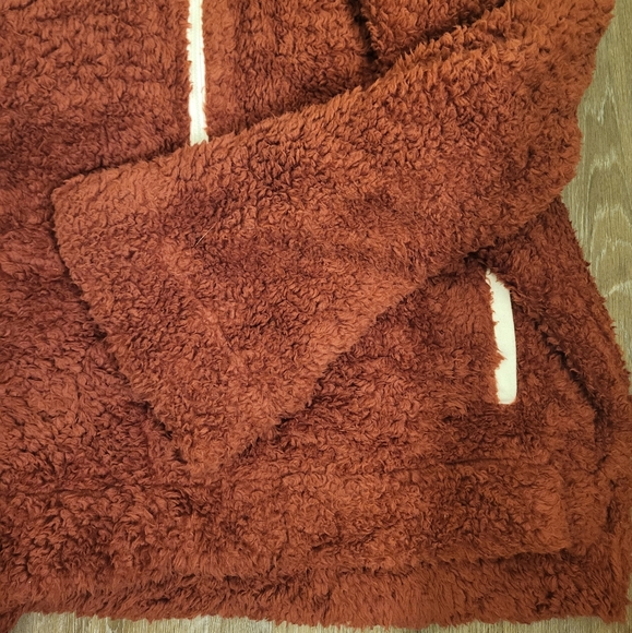 NWOT Anthropologie Saturday Sunday Annette Sherpa Pullover Jacket Size Large - Picture 6 of 12